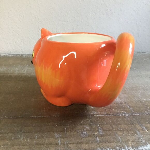 Carnation coffee-mate big orange cat with tail handle mug vintage oversized cup - Picture 5 of 6